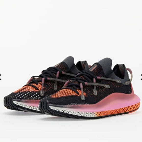 ADIDAS 4D Fusio pink orange black running athletic active tennis shoes size 11.5 main image 11